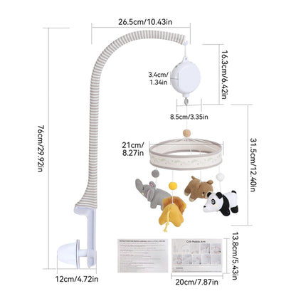 Mobile bebe avec abat, animaux et support