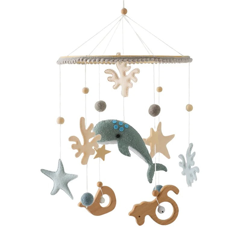 Mobile bebe dauphin bleu
