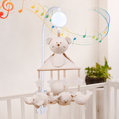Mobile bebe musical en coton biologique