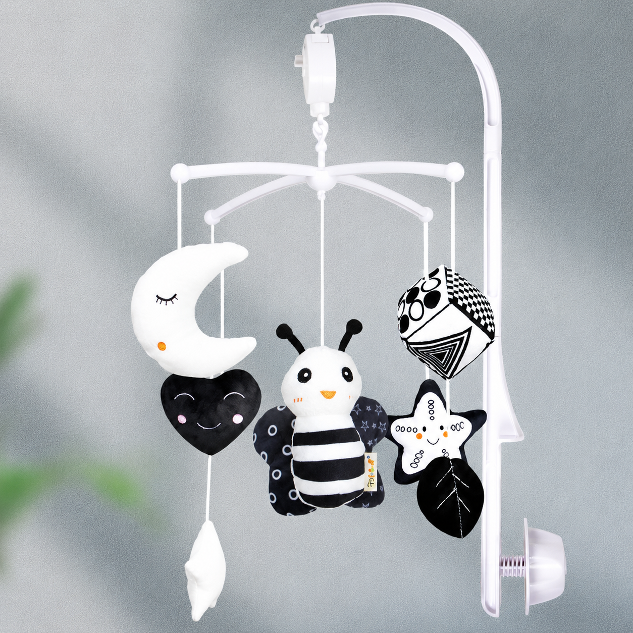 Mobile bébé noir et blanc abeille 