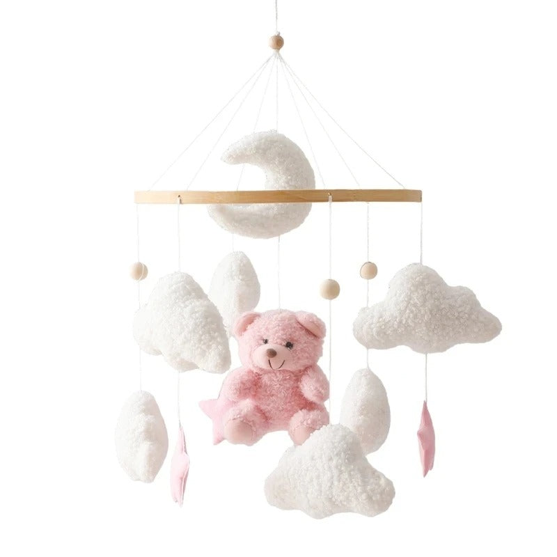 Mobile bebe  ourson rose