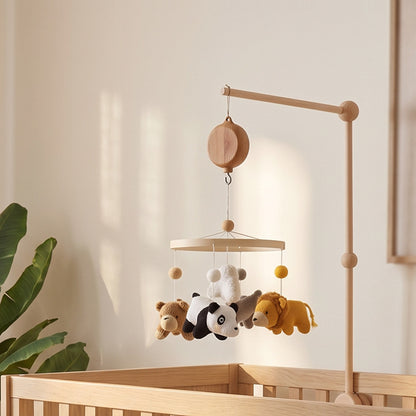 Zoo en miniature dans sa chambre sous forme de mobile bebe 