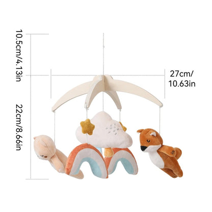 Mobile bebe arc-en-ciel, animaux et nuage