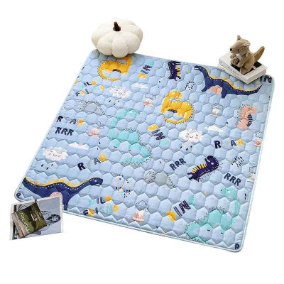 mousse tapis bébé bleu dinosaure et crabe