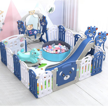Parc bebe pliable avec accessoires d'éveil complet 