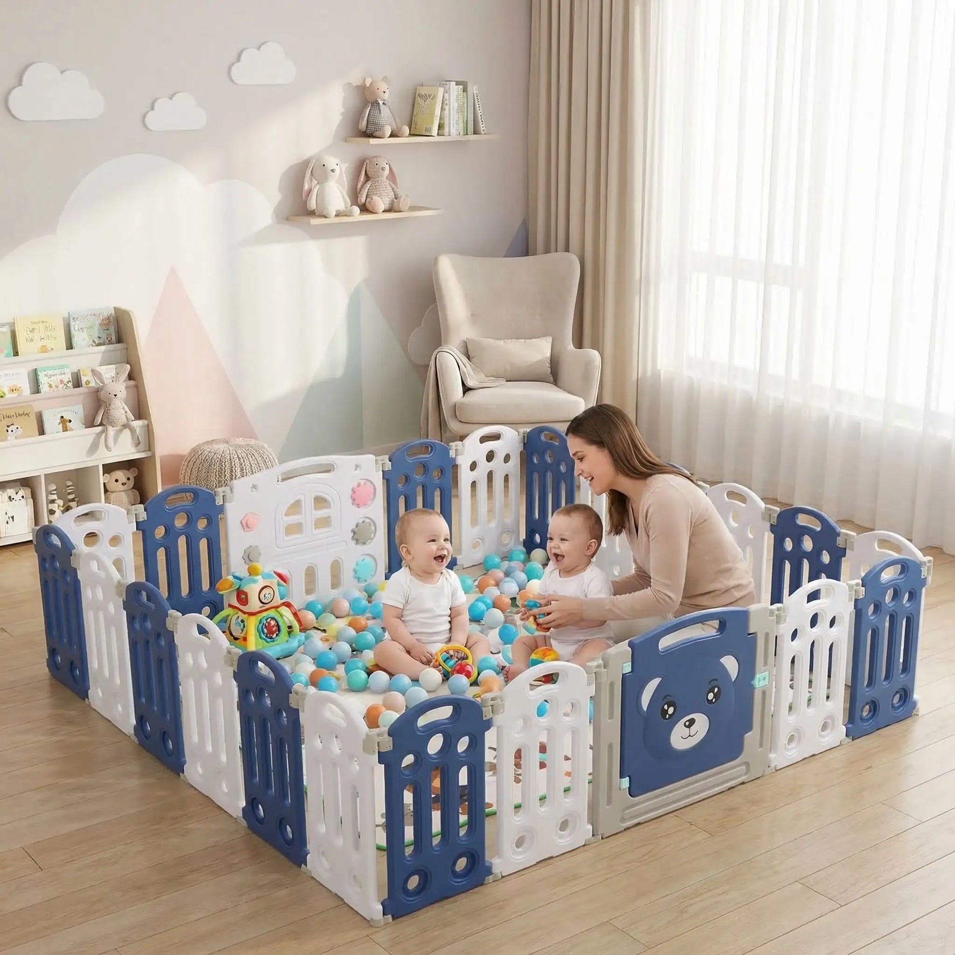 Parc bebe pliable matériau certifie concon familiale 