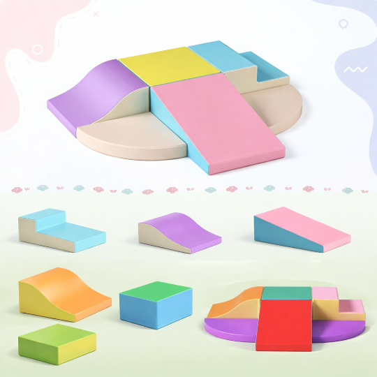 Parcours motricité bébé beige poudré