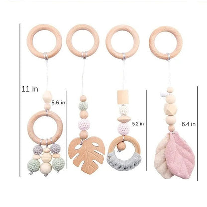 Pendentifs gris pour tapis d'éveil bébé