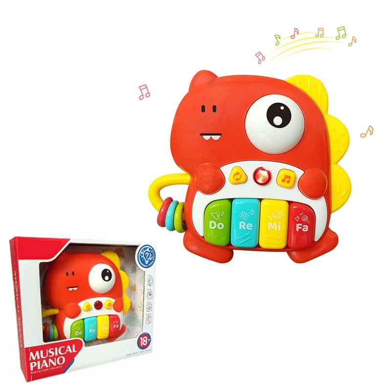 Piano bebe dinosaure rouge
