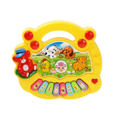Piano bebe doudou jaune