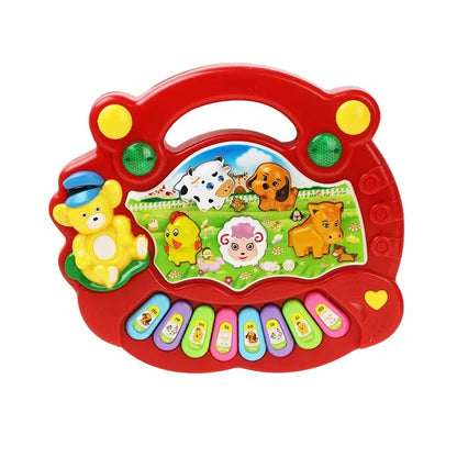 Piano bebe doudou rouge