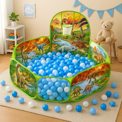 Piscine a balle bebe a maillage respirante pour surveiller discretement