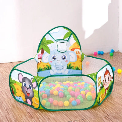 Piscine a balle bebe variante élephant vert