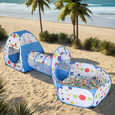 Representation de la Piscine à balles bébé à la plage. 