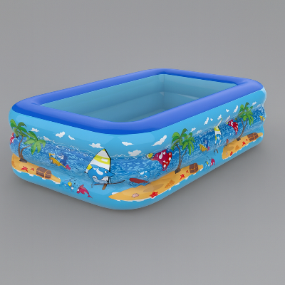 Piscine gonflable bebe de  longueur 120cm, largeur 90cm et hauteur 46cm