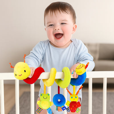 Spirale d'activité bébé avec hochets suspendus multifonctionnelles fait rire au éclats 