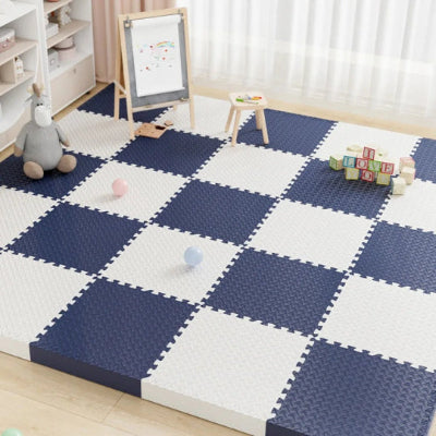 Tapis anti choc bebe agencement-bleu-marine blanc