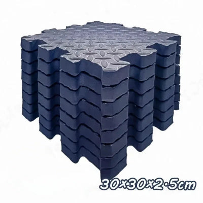 Tapis anti choc bebe huit dalles bleu marine
