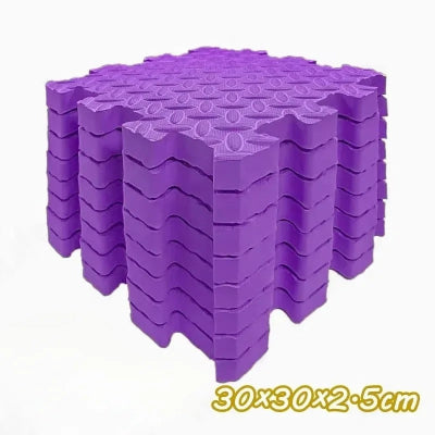 Tapis anti choc bebe dalles violet de 30x30x2.5 cm