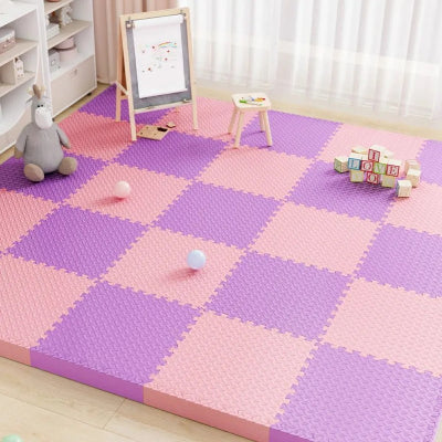 Tapis anti choc bebe épais de 2.5 couleurs violet et rose