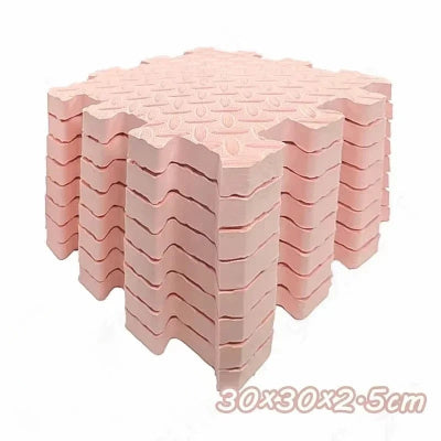 Tapis anti choc bebe huit dalles rose