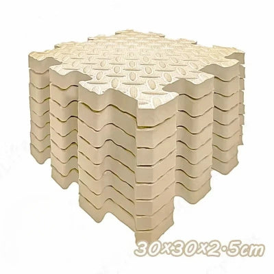Tapis anti choc bebe huit pièces beige