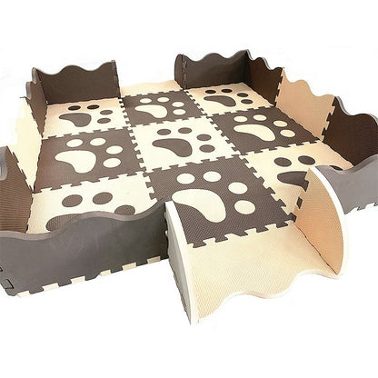 Tapis anti chute bebe empreintes de pattes