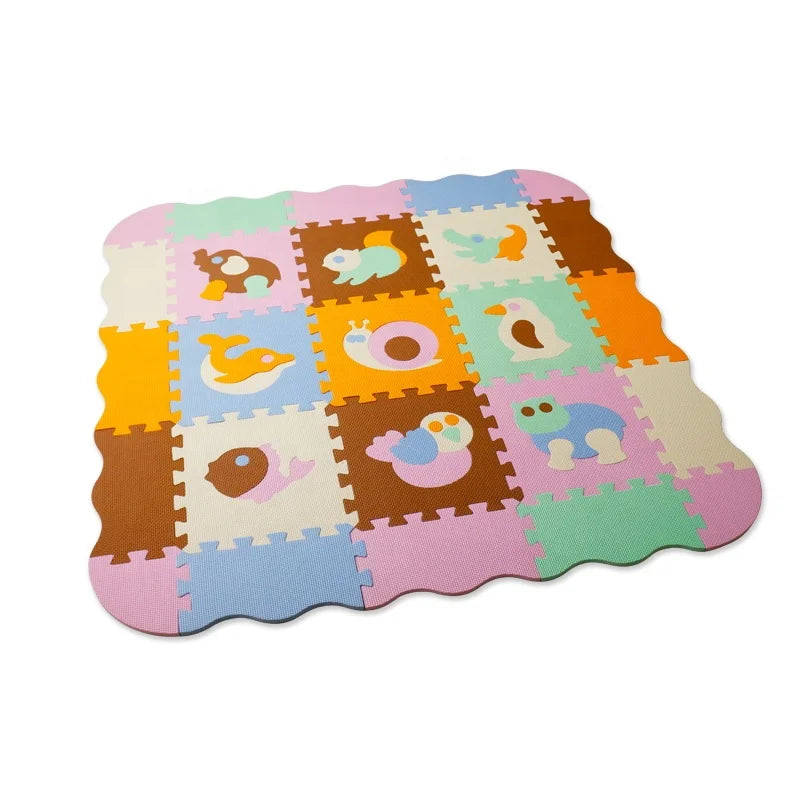 tapis anti chute bebe fond doré  