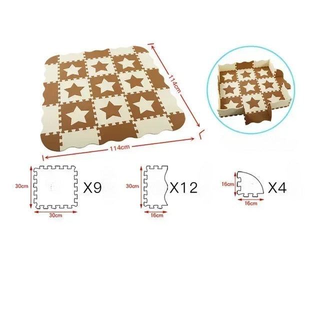 Tapis anti chute bebe motifs étoiles 