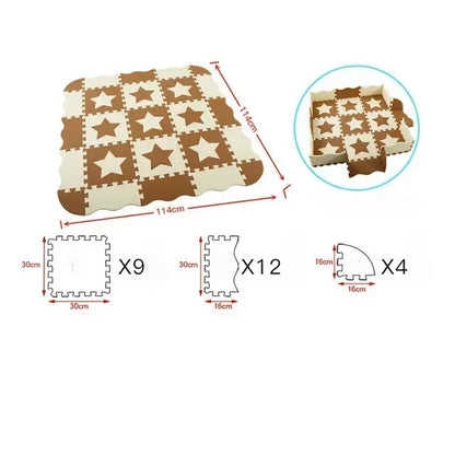 Tapis anti chute bebe motifs étoiles 