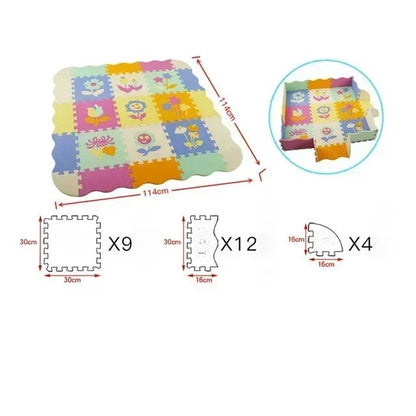Tapis anti chute bebe motifs fleurs
