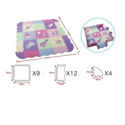 Tapis anti chute bebe motifs instruments musicaux
