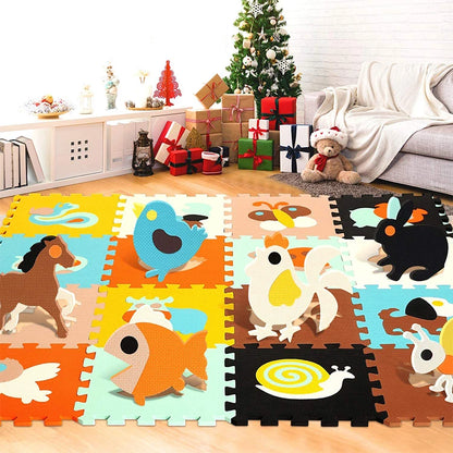 Tapis anti chute bebe avec motifs animaux mobile