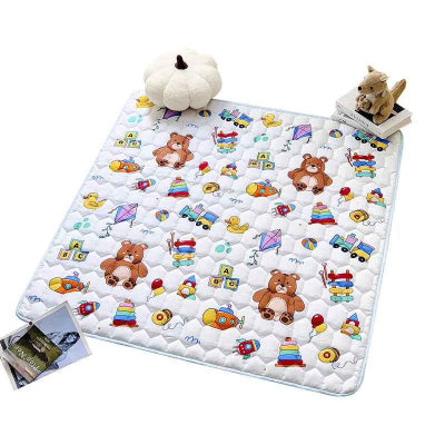 Tapis bebe en mousse épais avec un design ours et jouets a empiler 