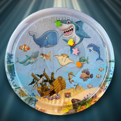 Tapis d'eau bébé de 95cm de diamètre avec le visuel  naufrage