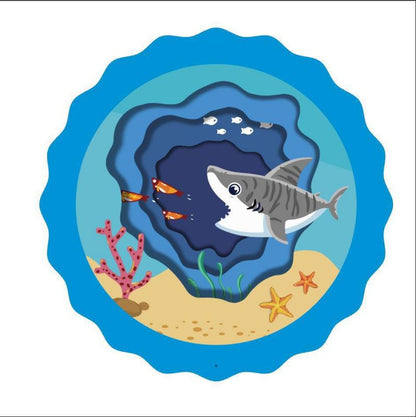 Tapis d'eau bébé bleu requin
