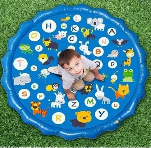 Tapis d'eau bébé avec les lettres colorées 