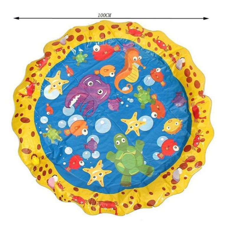 Tapis d'eau bébé jaune monde marin