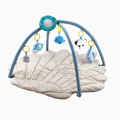 Tapis d'éveil bébé coquillage jaune clair