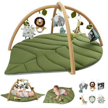 Tapis d'éveil bébé feuille verte 
