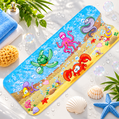 Tapis de bain bebe crabe rouge