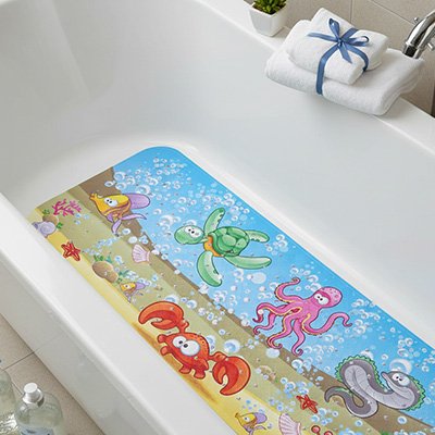 Tapis de bain bebe petites créatures flottant sous le bain
