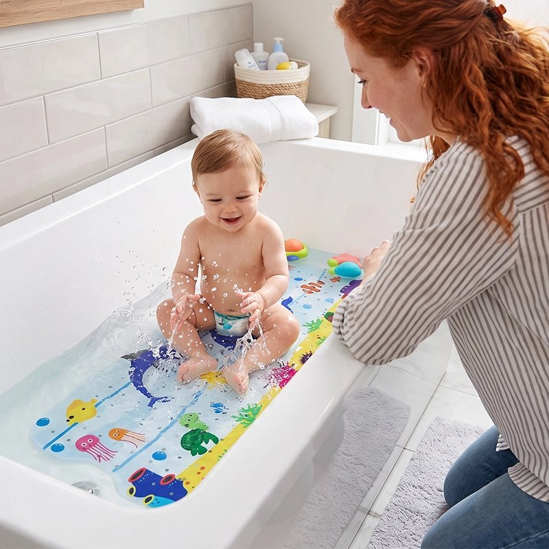Tapis de bain pour bébé le bain en compagnie des petits amis marin 