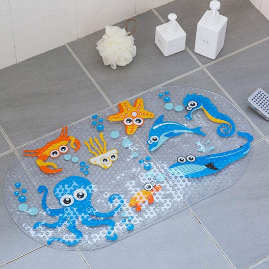 Tapis de bain pour bébé transforme-la baignoire-en-centre-d'éveil
