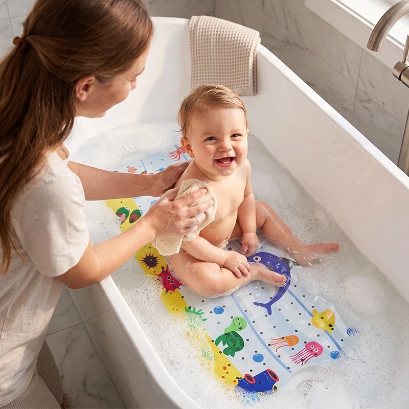 Tapis de bain pour bébé qui impressionne 