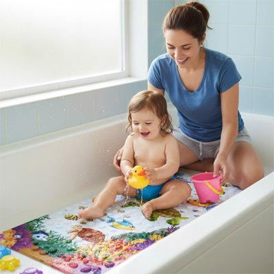 Tapis de bain pour bébé sourire à chaque bain