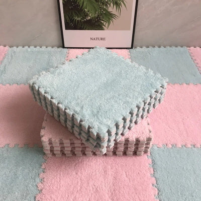 Tapis de sol pour bebe variante Rose-Bleu clair