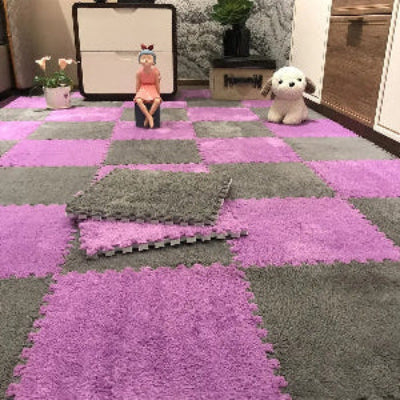 Tapis de sol pour bebe variante Violet-Gris