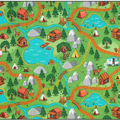 tapis sol pour bebe motif campagne